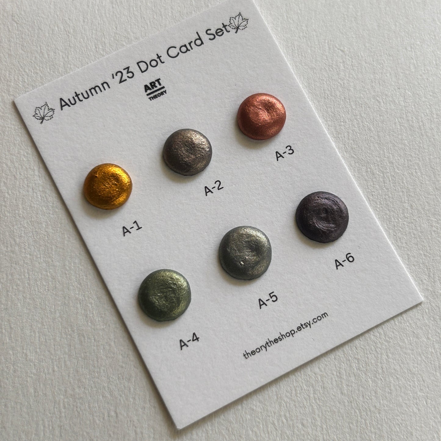 Autumn 2023 watercolor dot card set