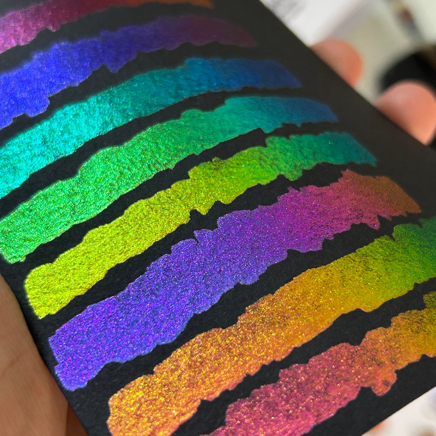 Bold series hexagon set - Intense colorshifting watercolour set