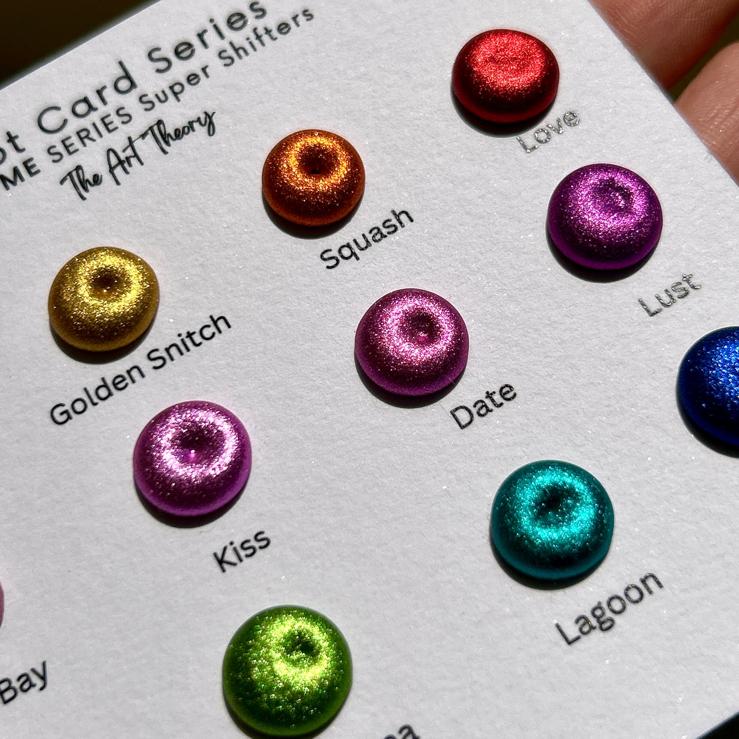 Chrome watercolors dot card