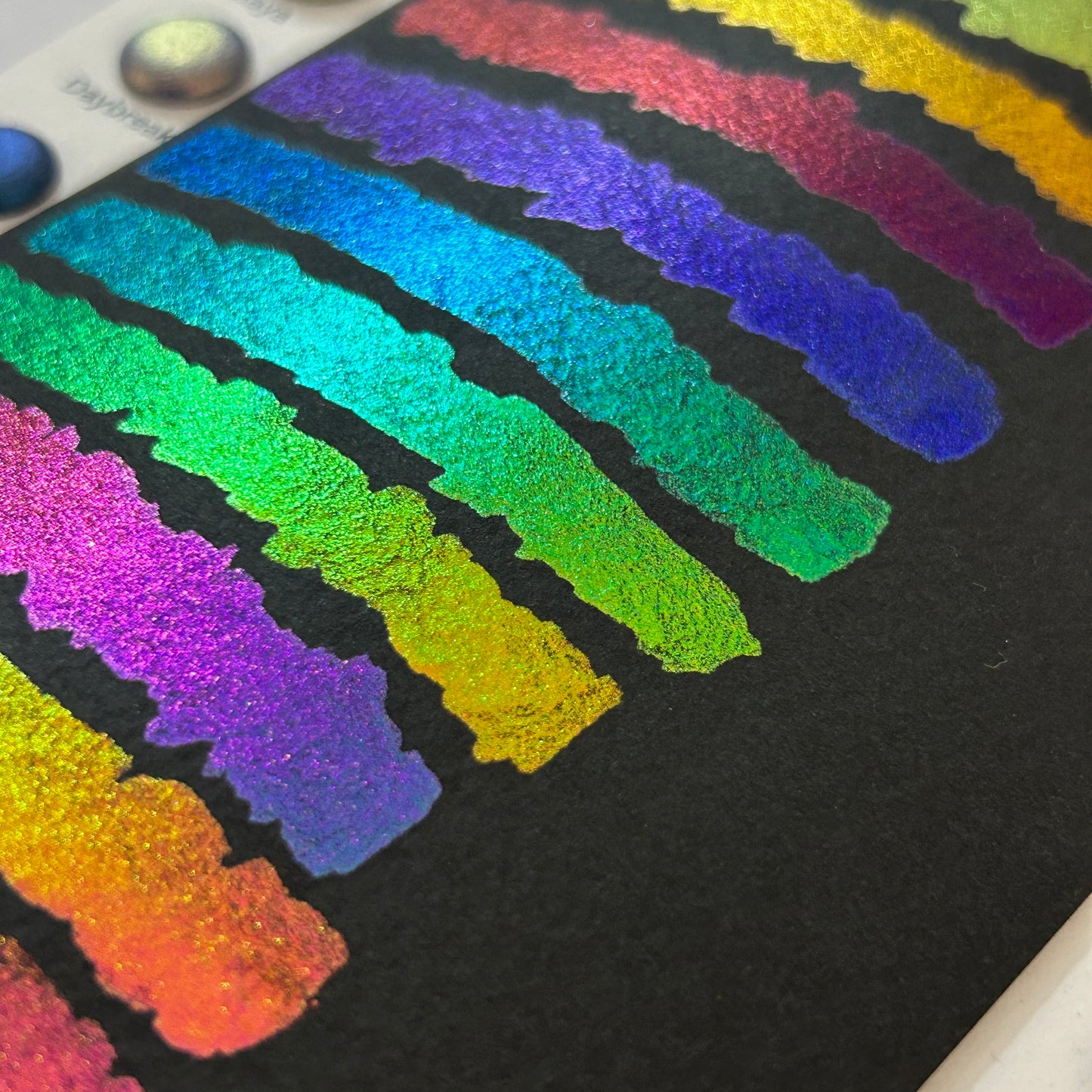 Bold series mini pans set of 12 colorshifting watercolour paint
