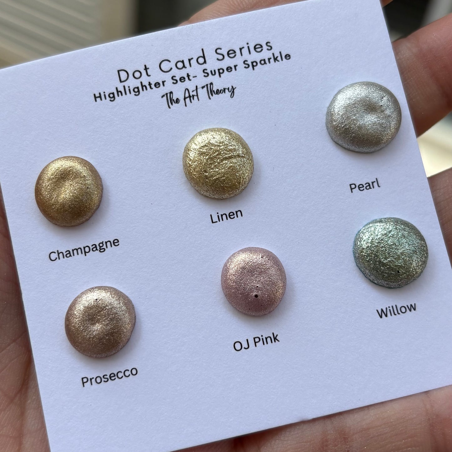 Highlighter dot card - super shimmer shades