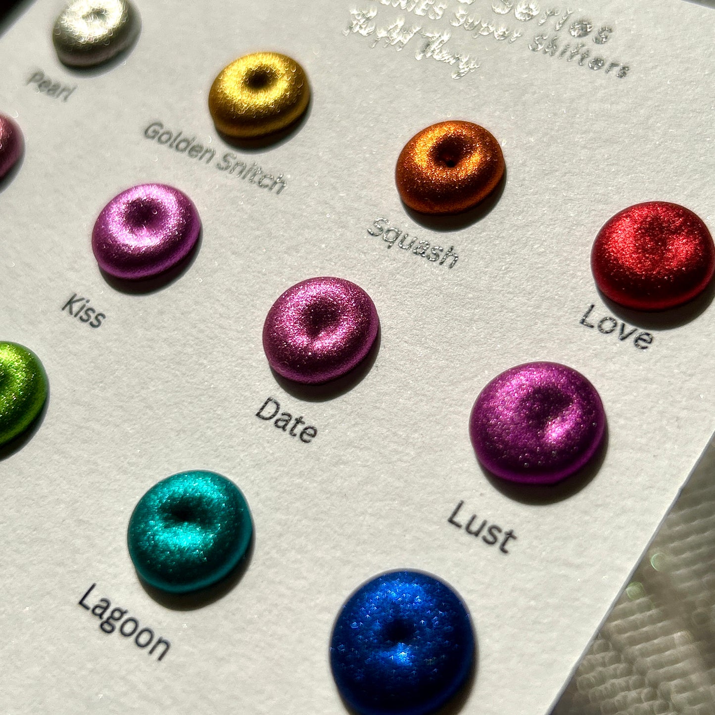 Chrome watercolors dot card