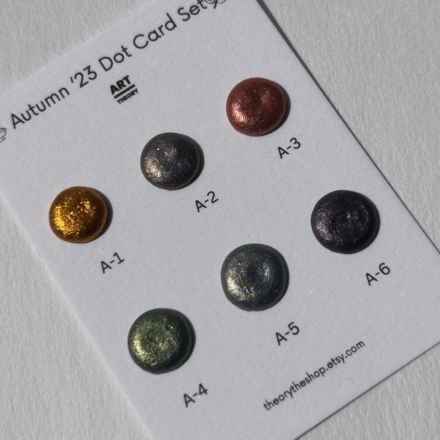 Autumn 2023 watercolor dot card set