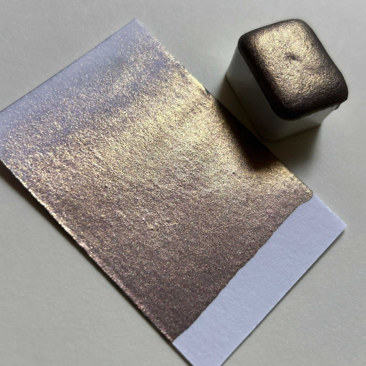 Autumn palette handmade watercolor shimmery metallic