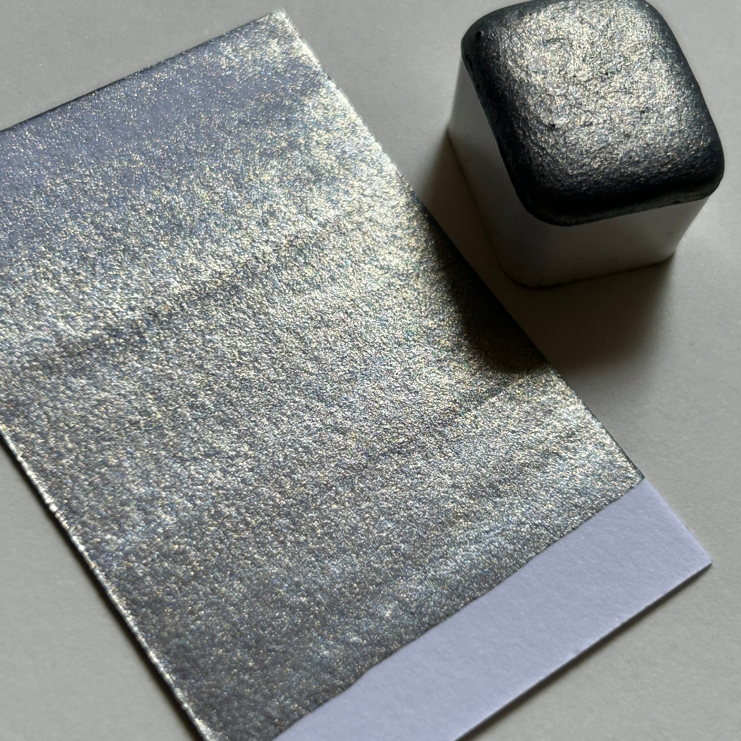 Autumn palette handmade watercolor shimmery metallic