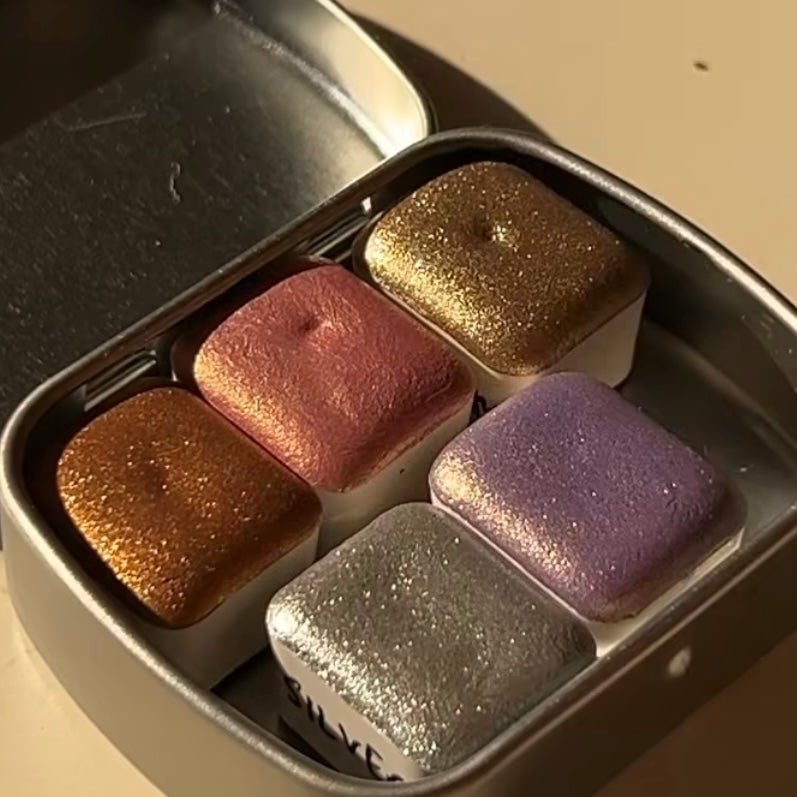 Custom shimmer watercolor set from viral instagram reel
