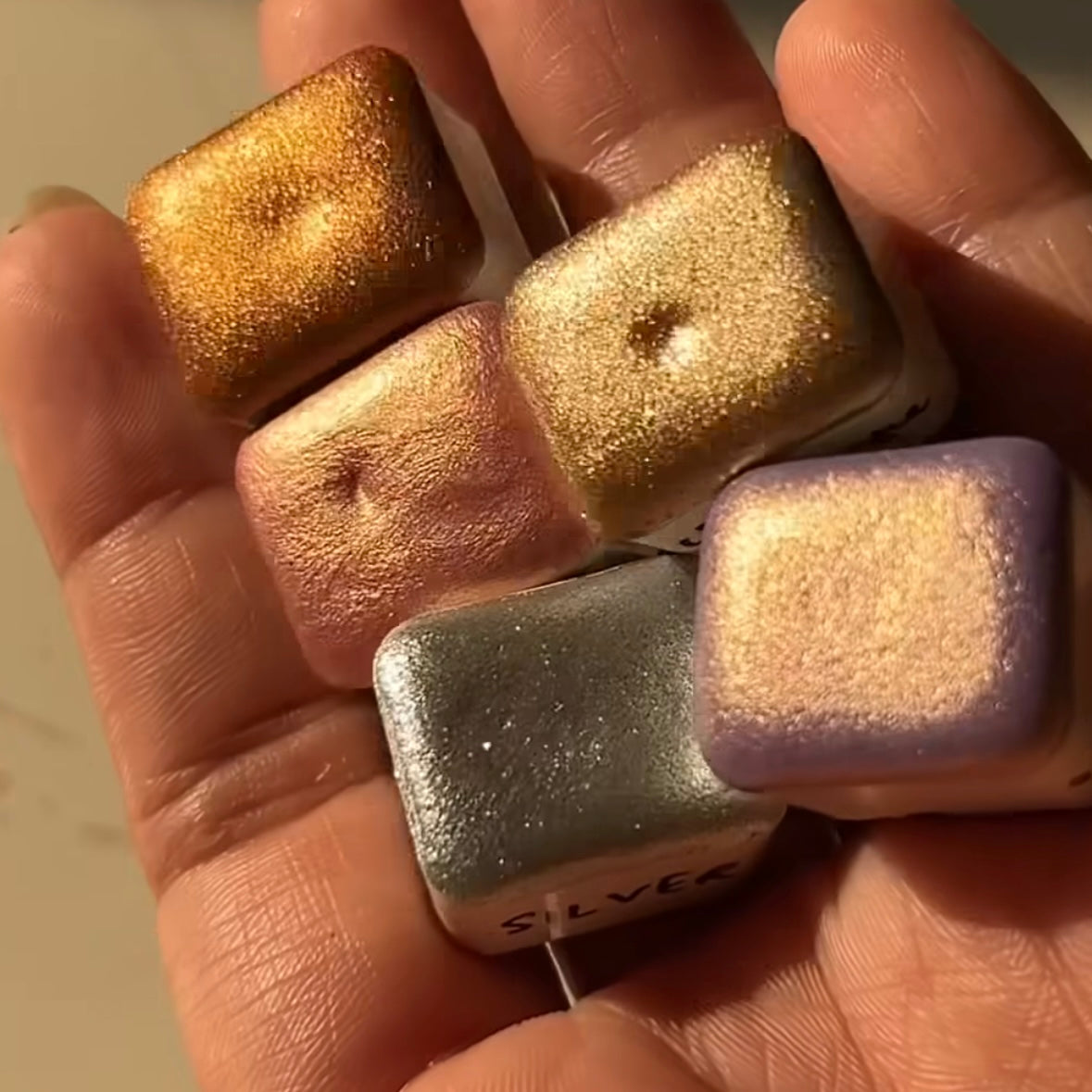 Custom shimmer watercolor set from viral instagram reel