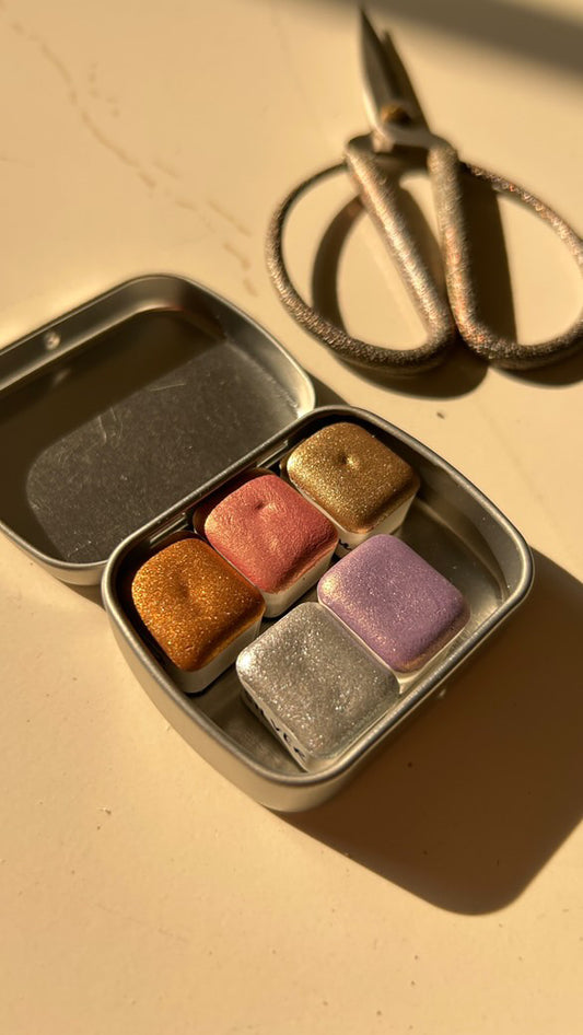 Custom shimmer watercolor set from viral instagram reel