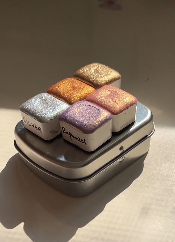 Custom shimmer watercolor set from viral instagram reel