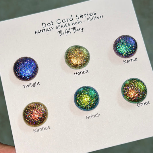FANTASY series dot card holographic colorshift watercolor
