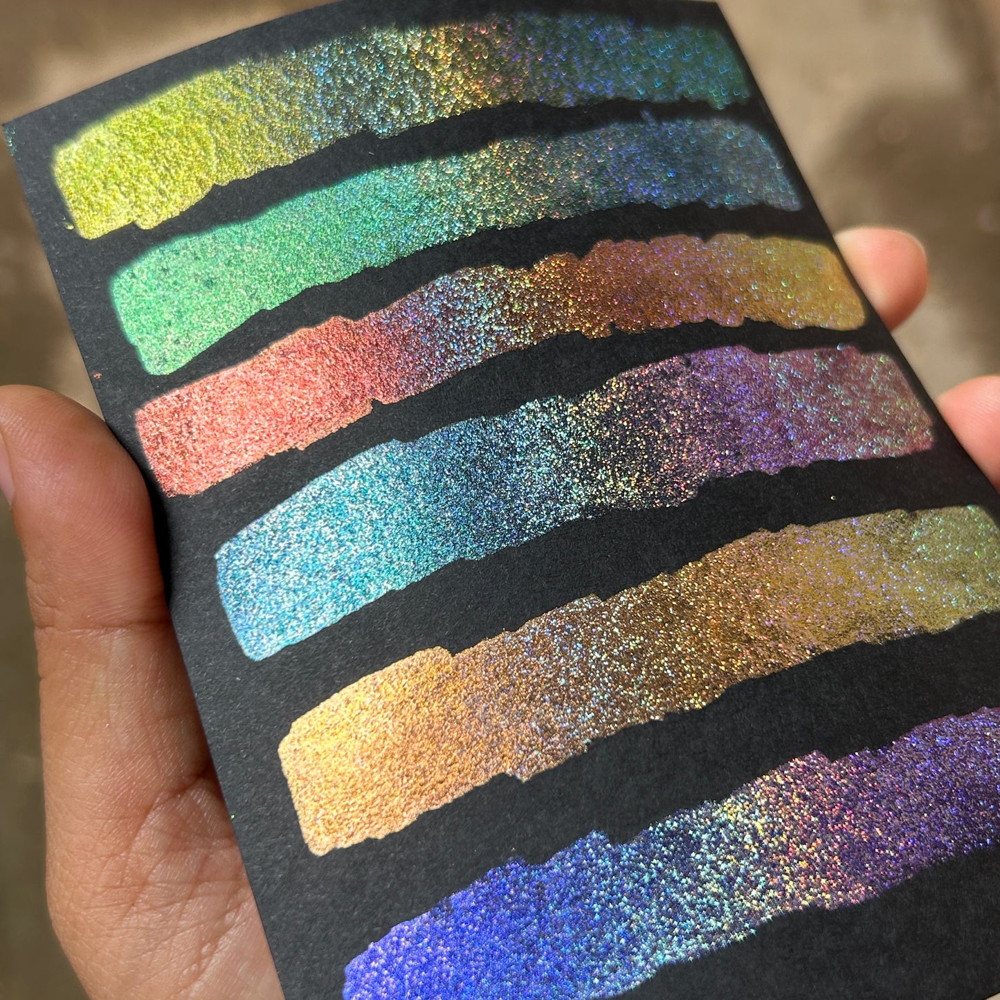 FANTASY series dot card holographic colorshift watercolor