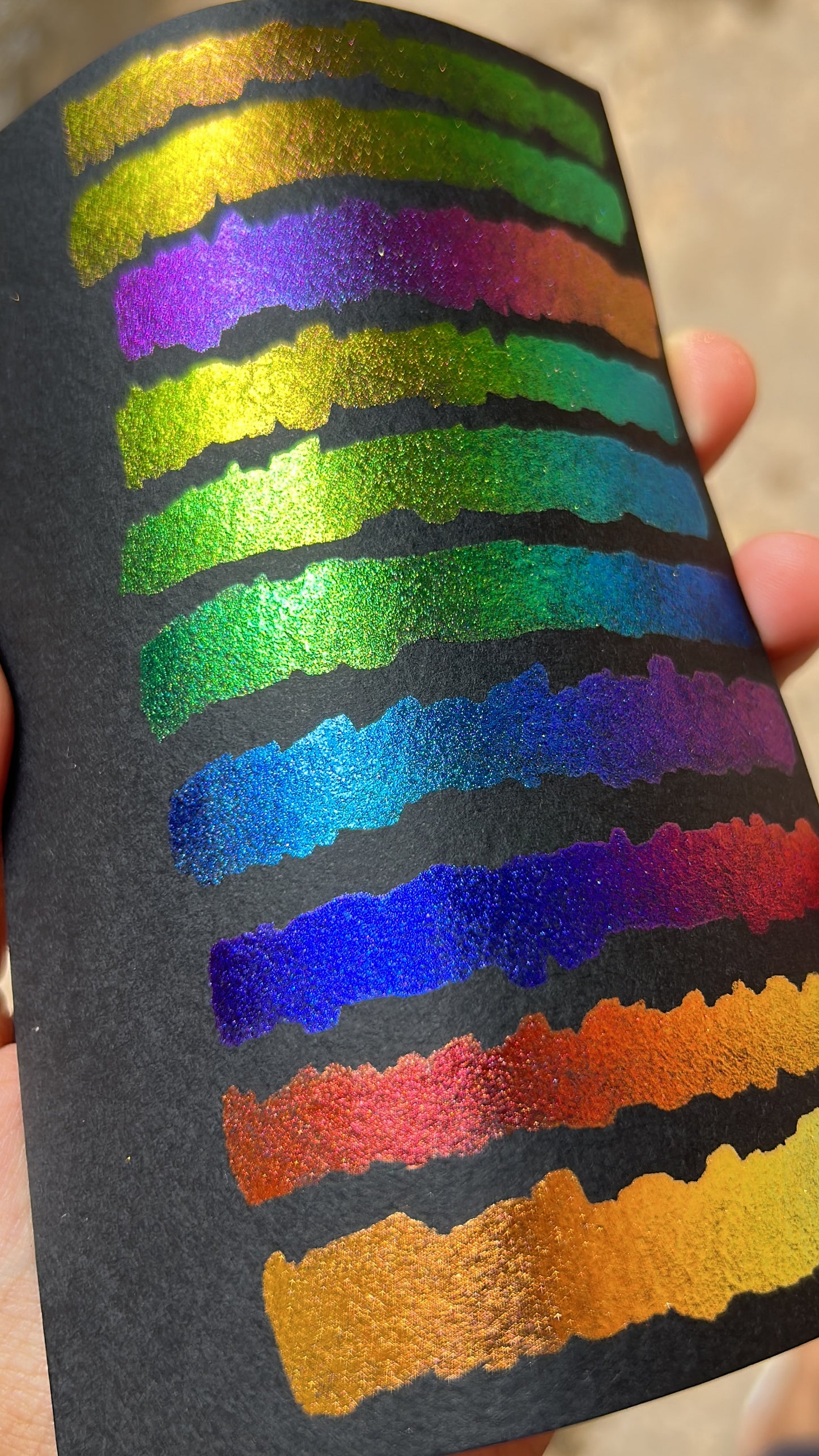 BOLD GRID series intense shifting chameleon watercolor handmade shimmer effect paints