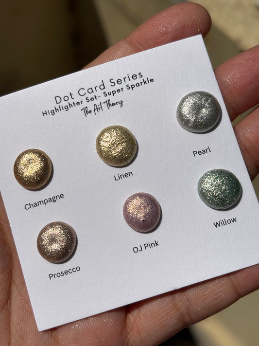 Highlighter dot card - super shimmer shades
