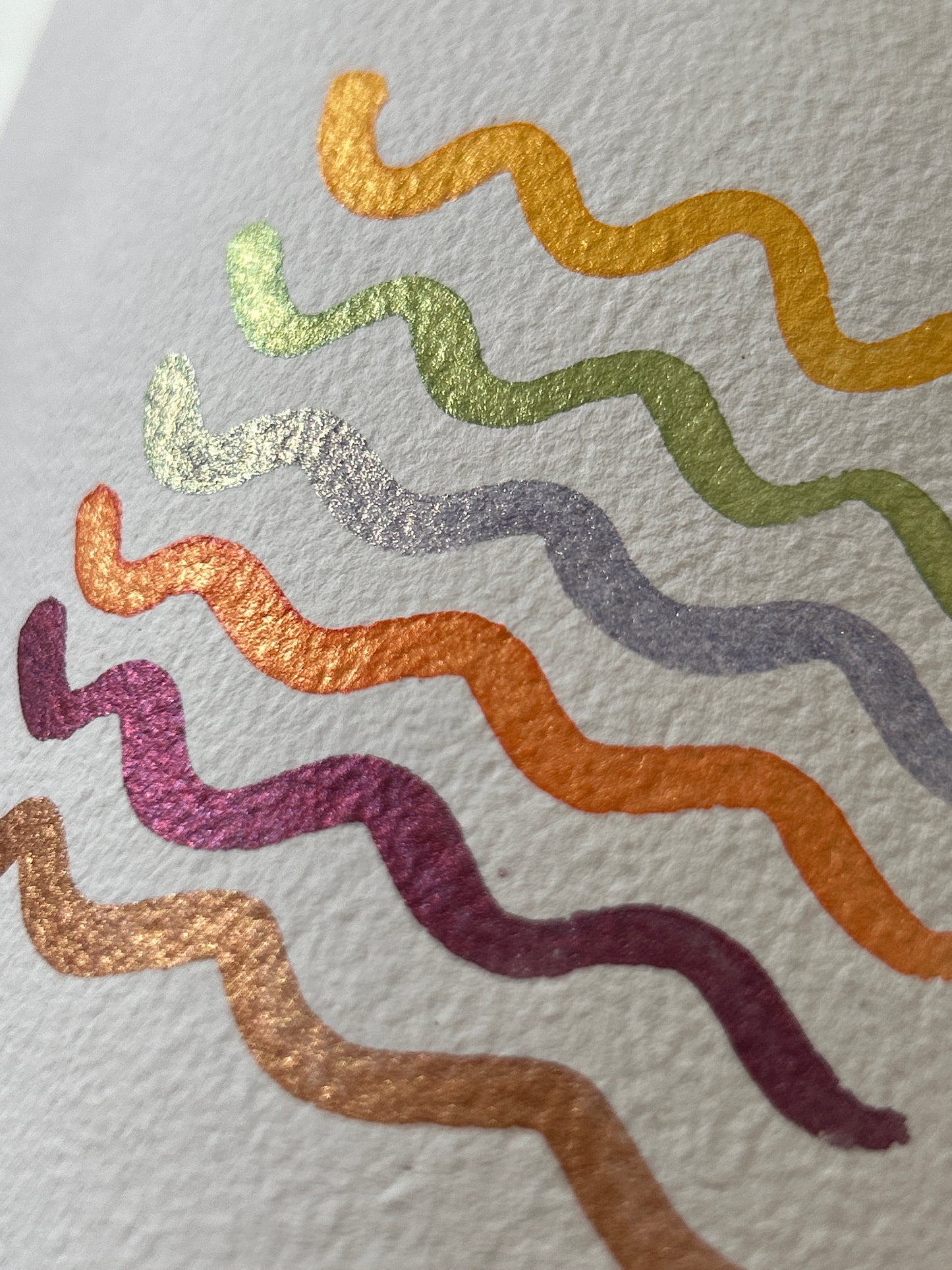 Swirly watercolours with tin box set of 6