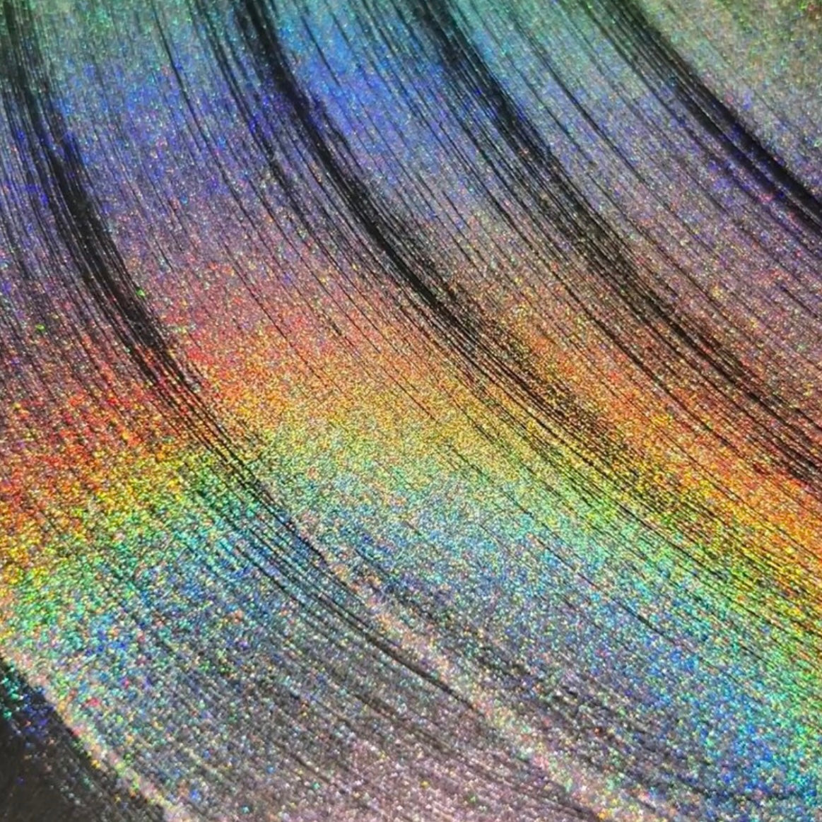 Disco holographic watercolor half pan