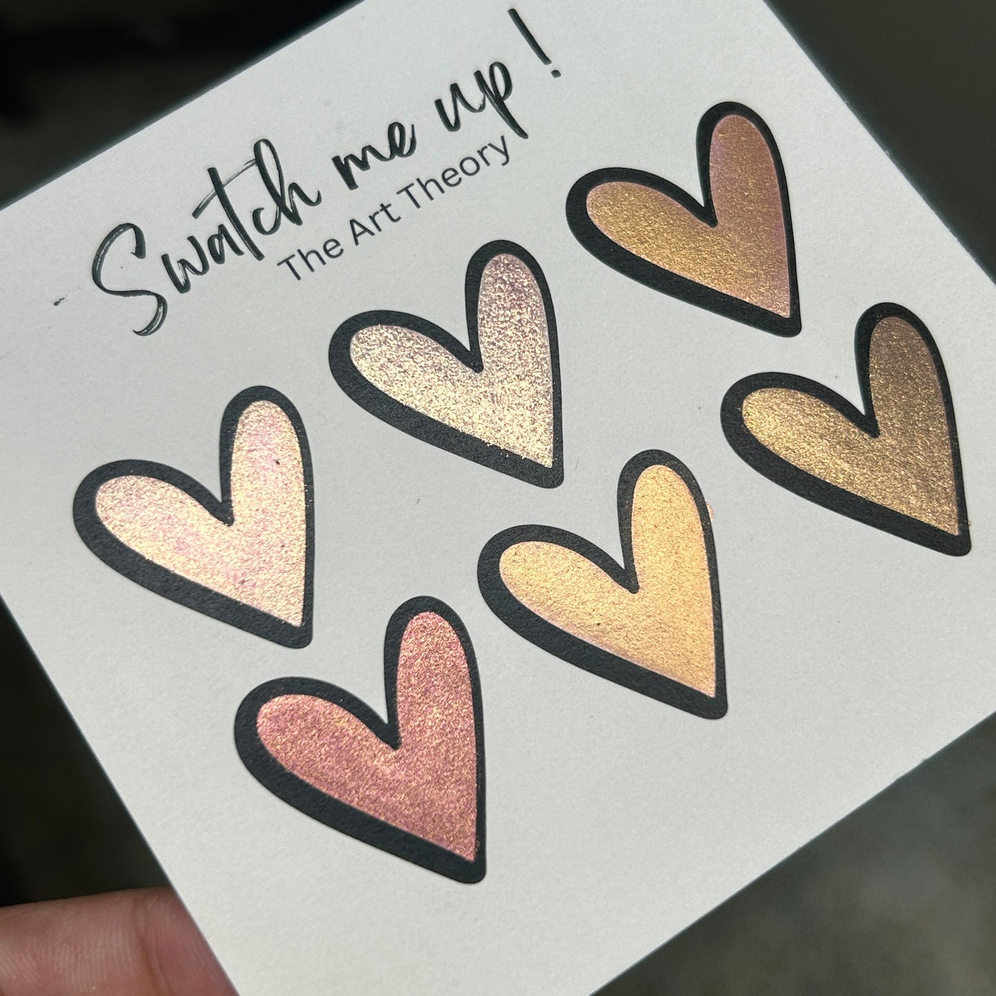 ROSE GOLD watercolor metallic paint palette