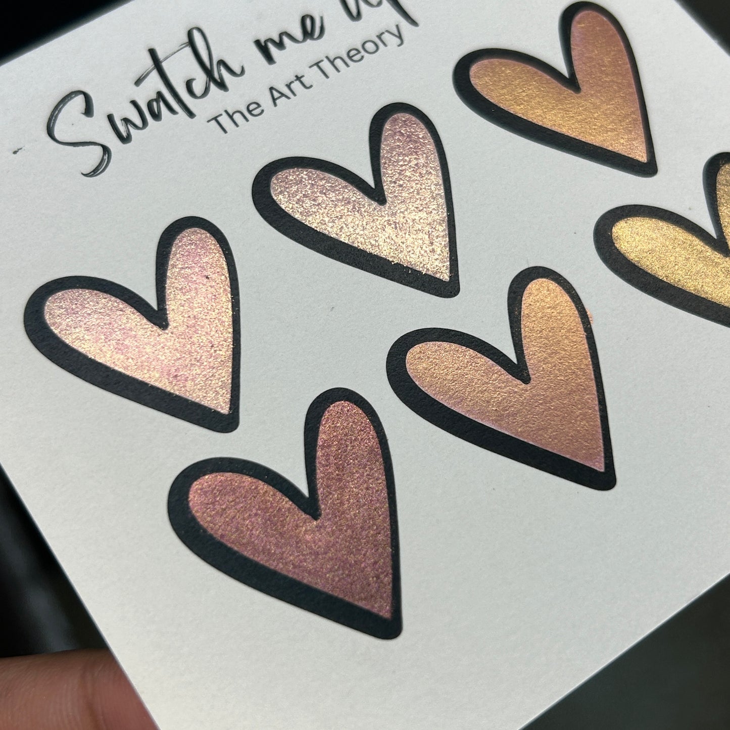 ROSE GOLD watercolor metallic paint palette